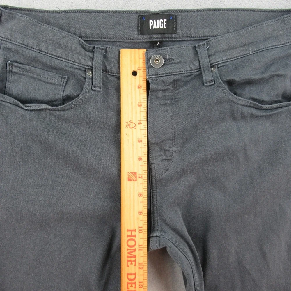 Paige Federal Slim Straight Jeans Mens 34 Deep Lagoon Grey M655799-C221